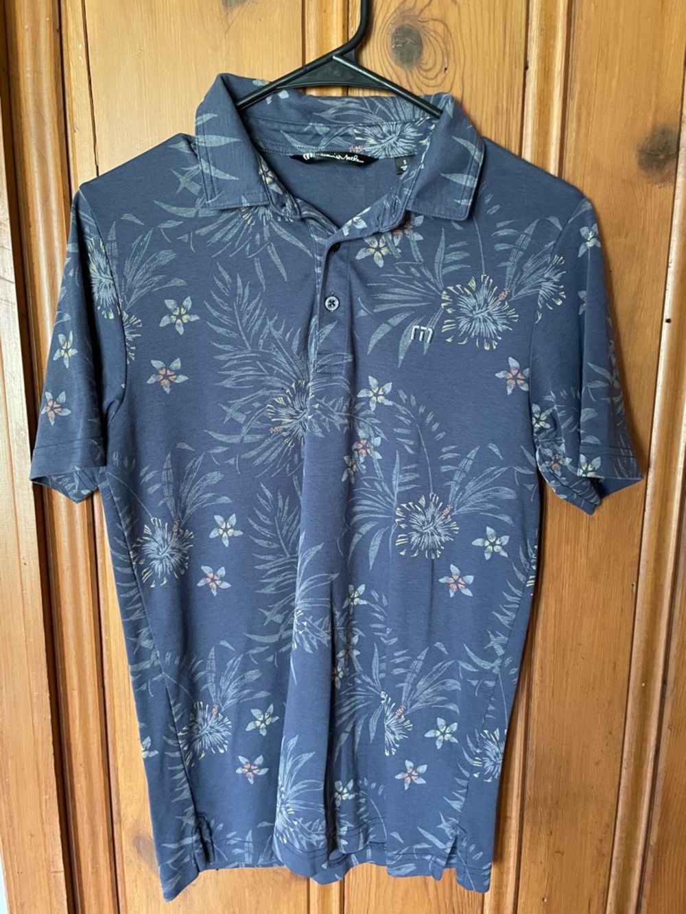 Travis Mathew Men's Navy Floral Polo Shirt